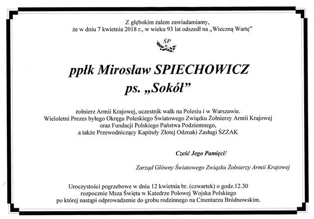 śp. Mirosław Spiechowicz
